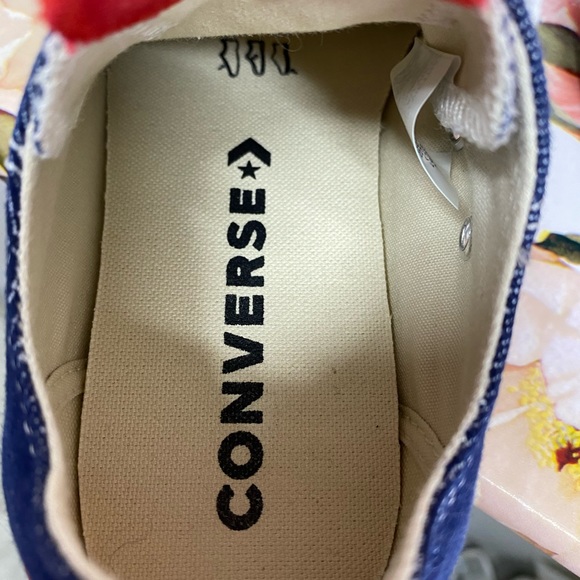 Converse Chuck Taylor All Star Denim Love Low Top Sneaker Red Heart - Picture 12 of 13